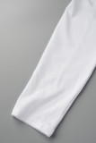 ホワイト セクシー スポーツウェア ソリッド バックレス ストラップ デザイン ホルター スキニー ジャンプスーツ