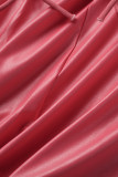 Розовый сексуальный вечерний однотонный комбинезон с перекрестными бретелями, светоотражающий узкий комбинезон без бретелек
