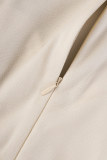 Черный абрикосовый сексуальный формальный горный хрусталь Прозрачная сетка Половина водолазки Платья-юбки с запахом