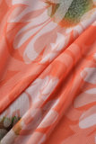 Розовый сексуальный принт с повязкой на спине Купальник из трех частей