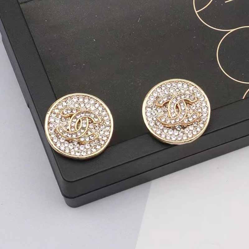 

Gold Street Simplicity Letter Rhinestone Earrings