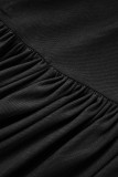 Черный сексуальный вечерний однотонный пэчворк прозрачная сетка с лямкой на шее без рукавов из двух частей