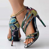 Colour Casual Patchwork Printing Pointed Out Door Shoes