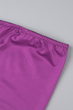 Robes de jupe crayon sans bretelles en patchwork d'impression de changement progressif rose violet sexy