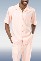 Розовый прогулочный костюм с коротким рукавом доступен в 5 цветах