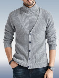 Кремовый белый мужской тонкий вязаный свитер 3 цвета