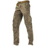 Армейские зеленые мужские хлопковые брюки карго