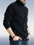Maglione a maglia sottile da uomo nero 3 colori