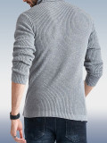 Suéter de malha fina masculino branco creme 3 cores
