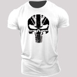Grey Black Skull UK – Gym T-Shirt