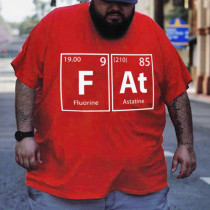 Rood vet (F-At) periodieke elementen spelling T-shirt