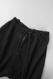 Black Sexy Bandage Solid Backless Halter asimmetrico Senza maniche Due pezzi