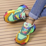 Green Casual Sportswear Daily Patchwork Round Out Door Shoes
