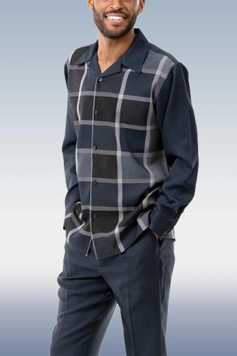 ブルー ウォーキング スーツ メンズ バーガンディ ボックス パターン ファッション Se（2种颜色）