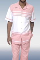 ピンク 1878 ウォーキング スーツ ブラッシュ – メンズ ツーピース レジャー スーツ