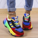 Blaue Casual Sportswear Daily Patchwork Round Out Door-Schuhe