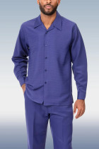 Синий мужской модный повседневный прогулочный костюм с длинным рукавом 018