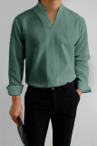 Burgunderfarbenes Gentleman-Freizeithemd mit einfachem Design