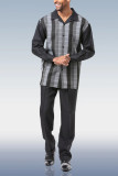 Black Men's Fashion Casual Long Sleeve Walking Suit 026