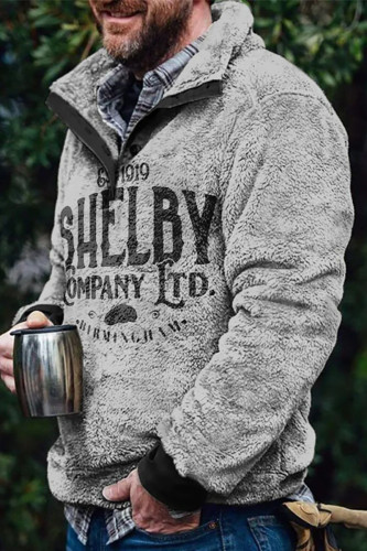 Grey Men's Men's Vintage Print Sweatshirt