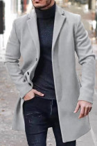 Abrigo ajustado de negocios casual de moda callejera gris