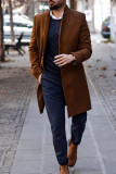 Manteau ajusté gris Street Fashion Casual Business