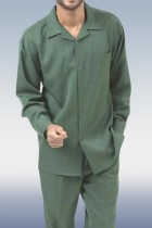 グリーン ウォーキング スーツ 2 ピース長袖セット