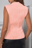 Rosa Casual Solid Basic O Neck Toppar