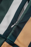 Pagliaccetti regolari a righe da lavoro casual eleganti con frenulo a righe e cinturino per spaghetti (con cintura)