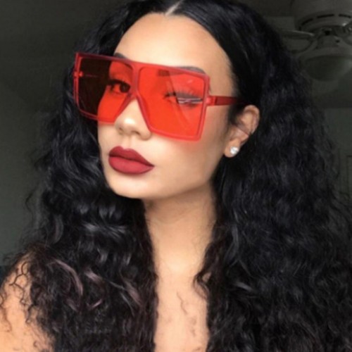 Red Casual Daily Solid Basic Sunglasses