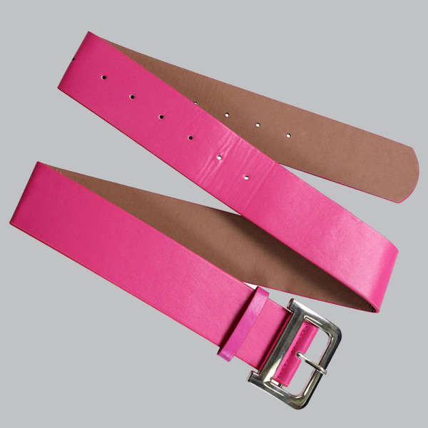 Cinturones de retazos sólidos casuales de color rojo rosa