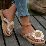 Apricot Casual Daily Patchwork Round Comfortable Shoes