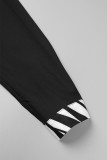 Black khaki Sexy Casual Elegant Print Buttons V Neck Shirt Dress Dresses