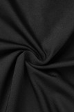 Черное сексуальное уличное вечернее платье с разрезом и горячей дрелью с открытыми плечами без бретелек Платья