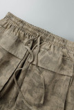 Camouflage Casual Street Semplicità Tasca con stampa mimetica Pantaloni dritti con stampa completa regolari