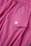 Graue, lässige, solide Basic-Röcke mit normaler hoher Taille und herkömmlicher einfarbiger Farbe