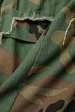 Camouflage Décontracté Imprimé camouflage Patchwork Taille haute classique Jupes imprimées complètes