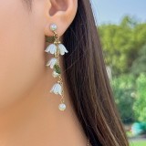 White Casual Patchwork Pearl Earrings