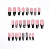 Black Casual Daily Patchwork Rhinestone Nail Paste