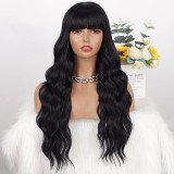 Black Casual Solid Patchwork Wigs