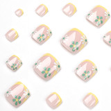 Amarillo Casual Daily Simplicity Print Patchwork Nail Paste