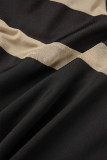 Schwarze sexy Straßenparty-Farbklumpen-Patchwork-durchsichtige Bleistiftrock-Kleider mit Spaghettiträgern