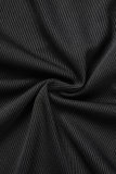 Zwarte sexy casual straatprint patchwork mesh halve coltrui magere bodysuits