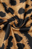 Сексуальный повседневный леопардовый принт с леопардовым принтом и открытой спиной Спагетти-ремешок Узкие комбинезоны