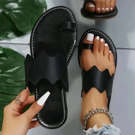 Black Casual Patchwork Solid Color Round Comfortable Shoes