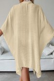 Lake Green Sexy Casual Solid Cardigan Swimwears Cover Up