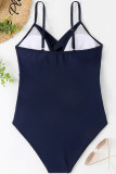 Black Sexy Solid Backless Fold Swimwears (With Paddings)