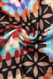 Многоцветный уличный пэчворк в стиле пэчворк с ремешком на тонких бретельках Платья с юбкой на один шаг