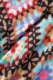 Многоцветный уличный пэчворк в стиле пэчворк с ремешком на тонких бретельках Платья с юбкой на один шаг