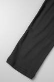 Zwarte sexy stevige bandage uitgeholde backless halter magere jumpsuits